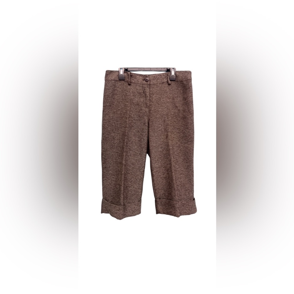 Vintage Astuces Brown Tweed Capri Pants Size 2